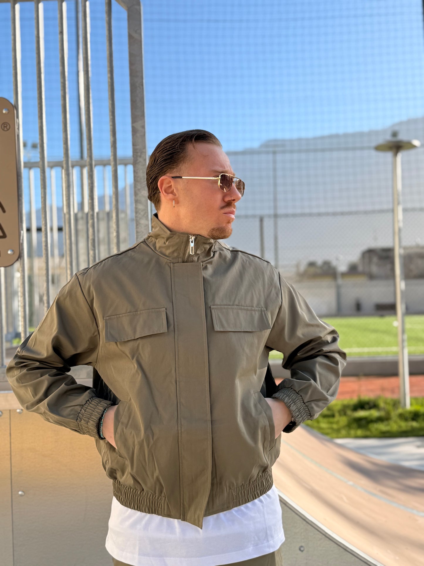 COORDINATO CROP VERDE MILITARE