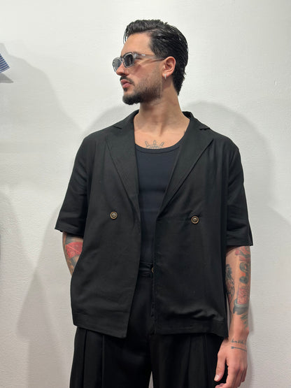 COORDINATO CAPRI IN LINO NERO