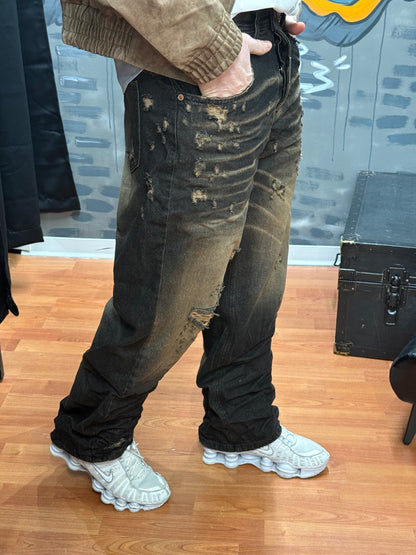 SUPER BAGGY SABBIATO FONDO ARRICCIATO