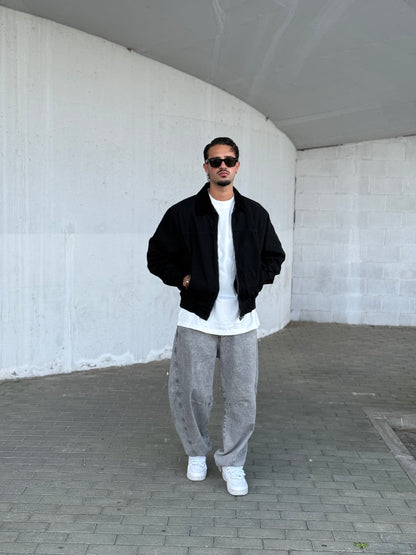 GIACCA JEANS CROP NERA