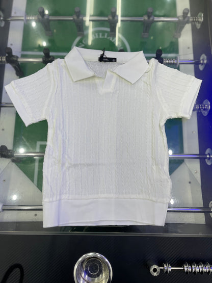 POLO V IN FILO BIANCA