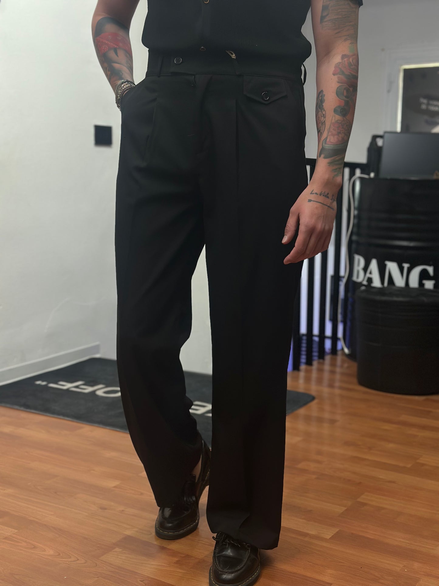 PANTALONE VITA ALTA NERO