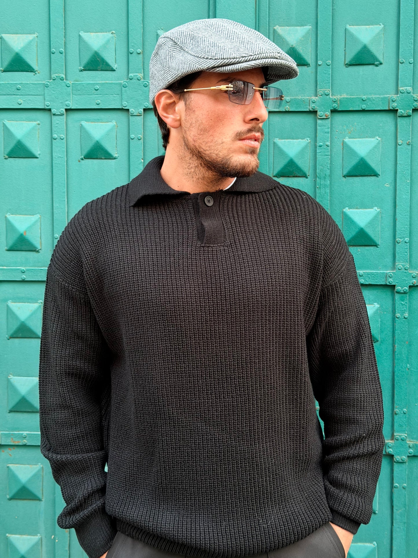POLO MAGLIONE NERO
