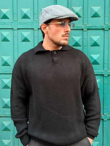 POLO MAGLIONE NERO
