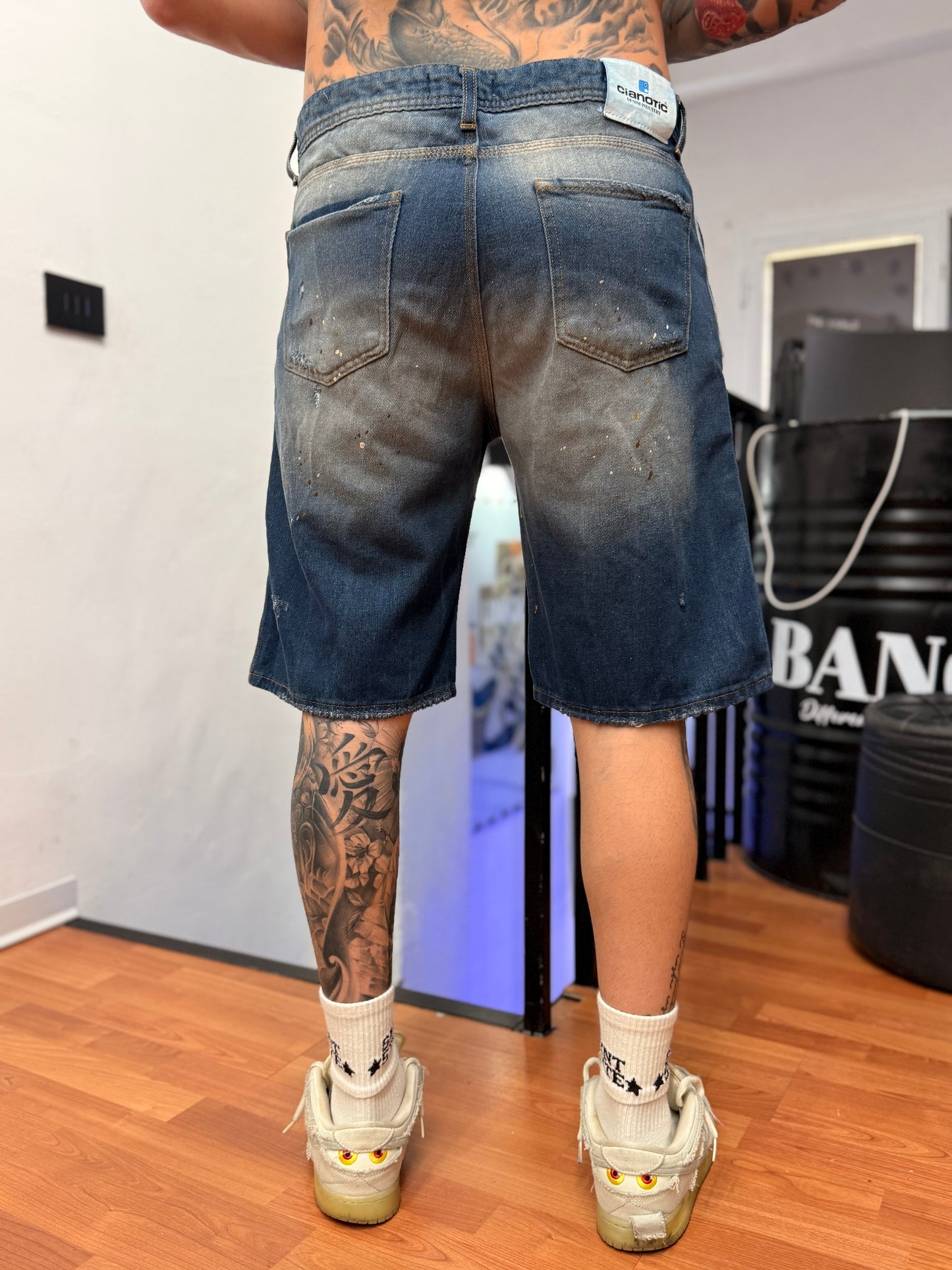 SHORT CIANOTIC BLU SABBIATO