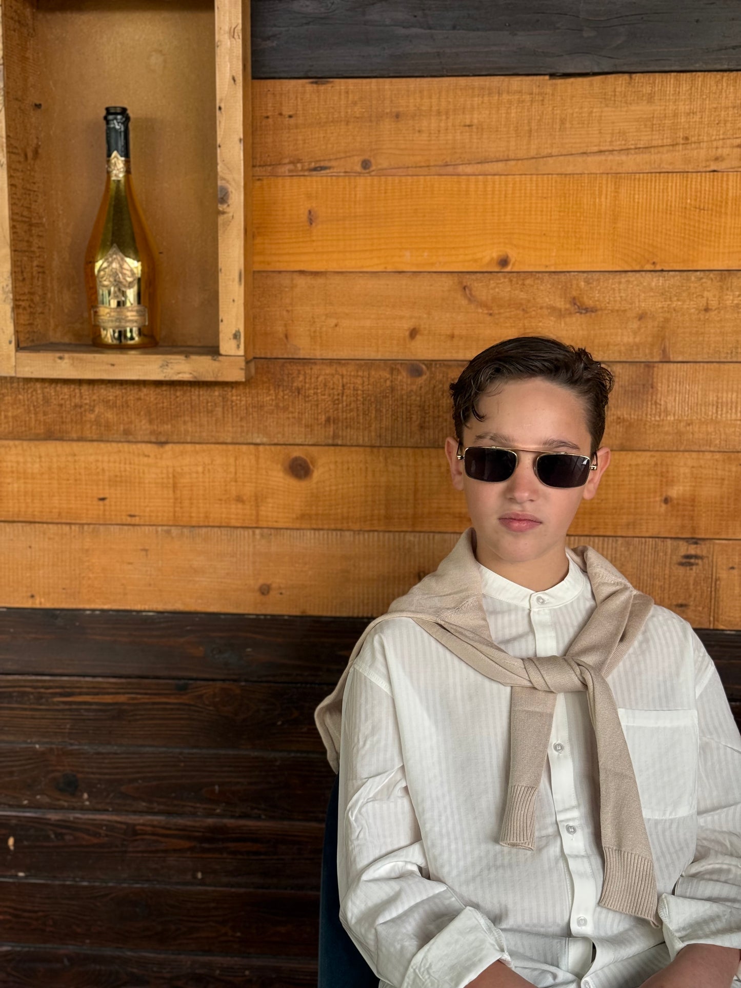 Camicia righe tono su tono