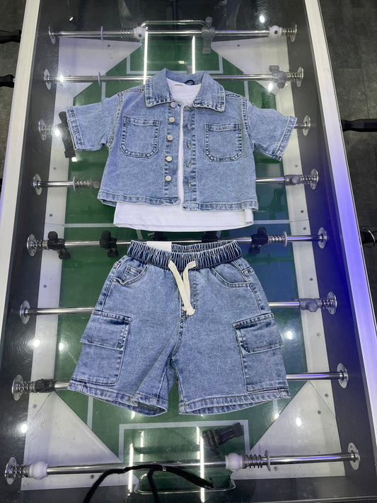 COORDINATO DENIM BLU
