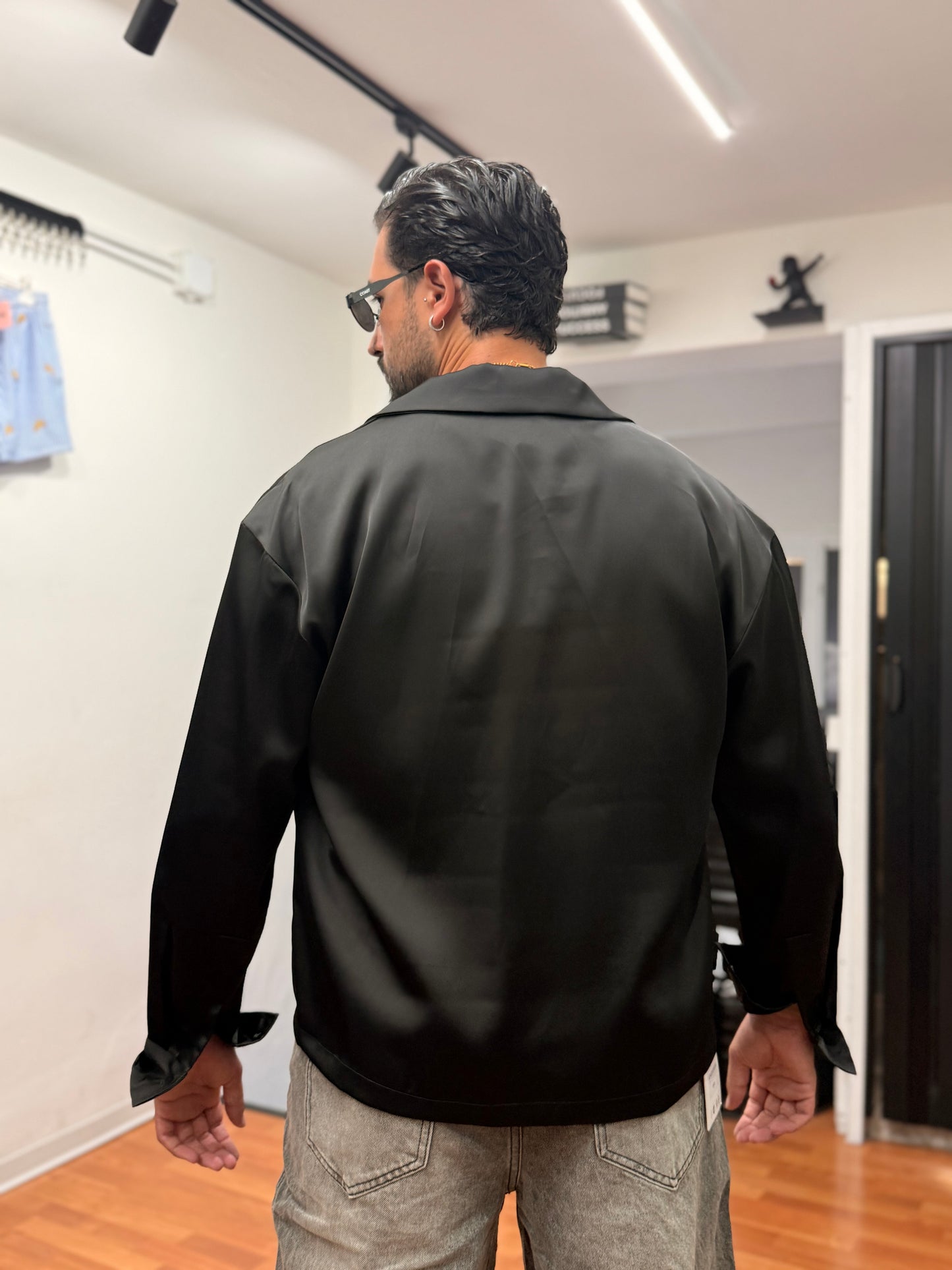JACKET CAMICIA RASO NERA