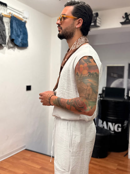 COORDINATO TALUM BIANCO IN LINO