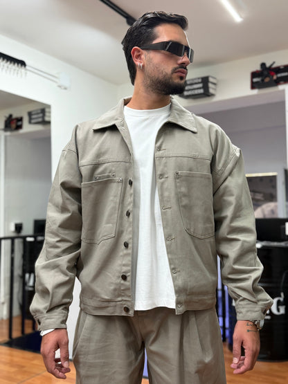COORDINATO BALLOON DENIM BEIGE