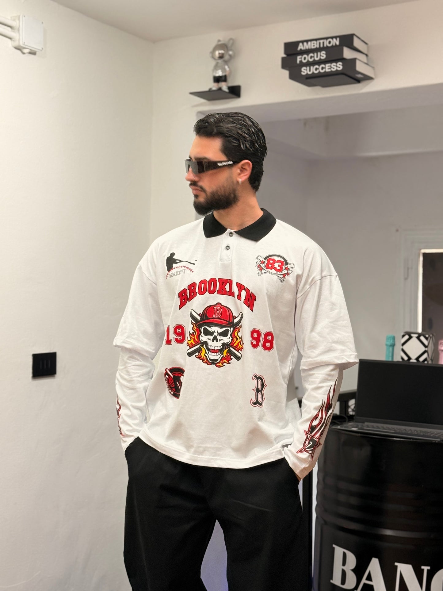 POLO DOUBLE BASEBALL BIANCA