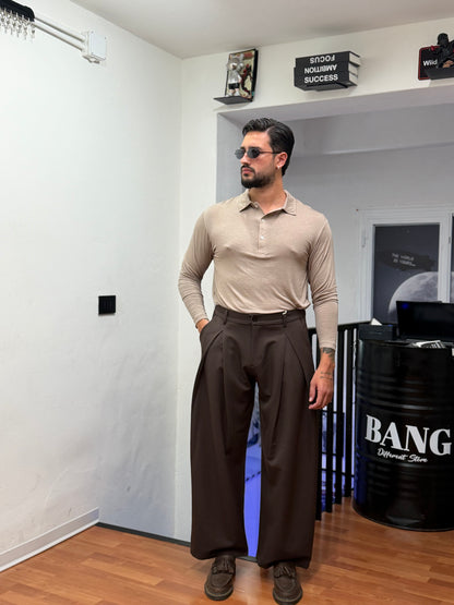 POLO IN FILO DI SCOZIA BEIGE