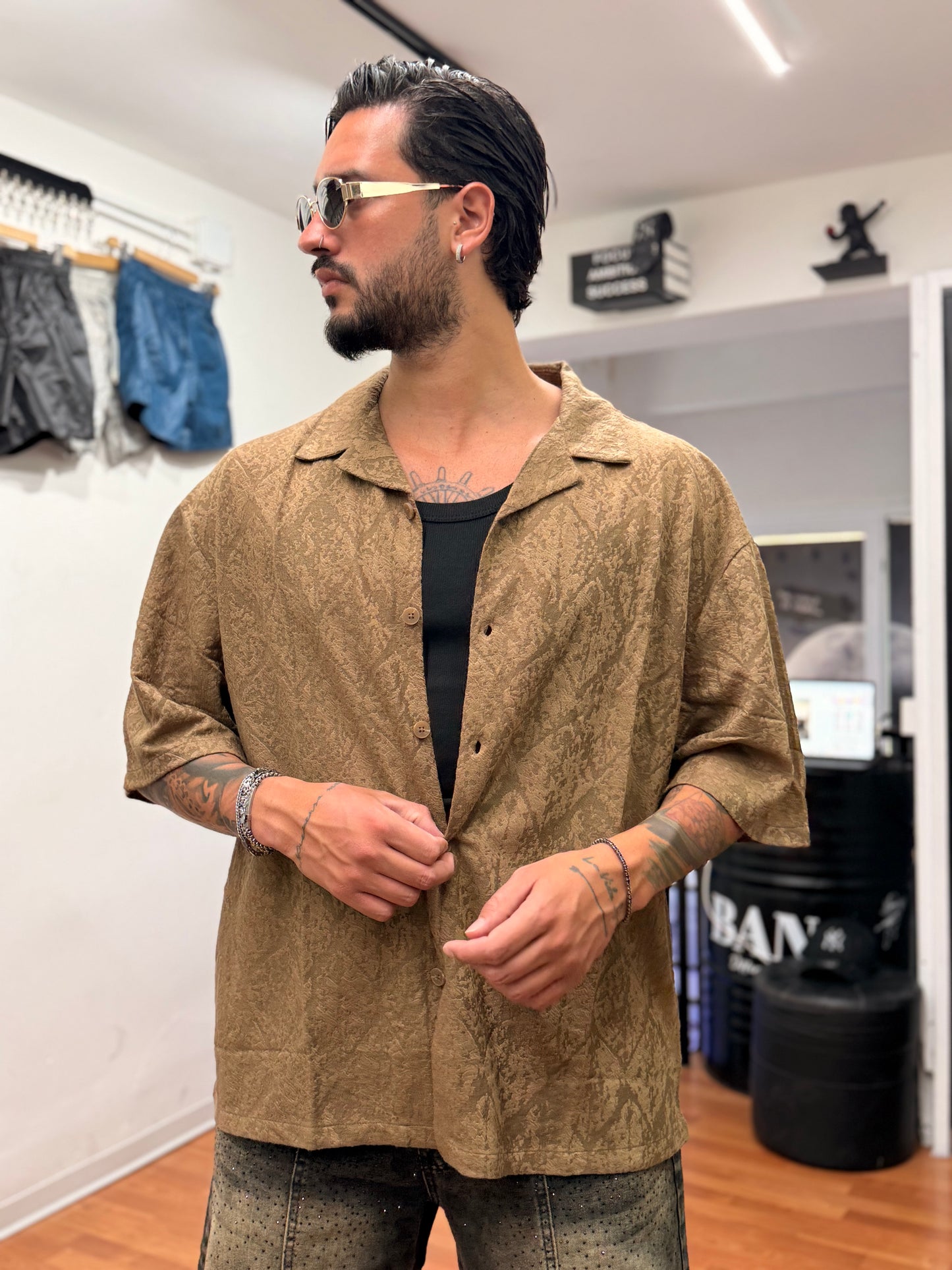 CAMICIA OVER TABACCO