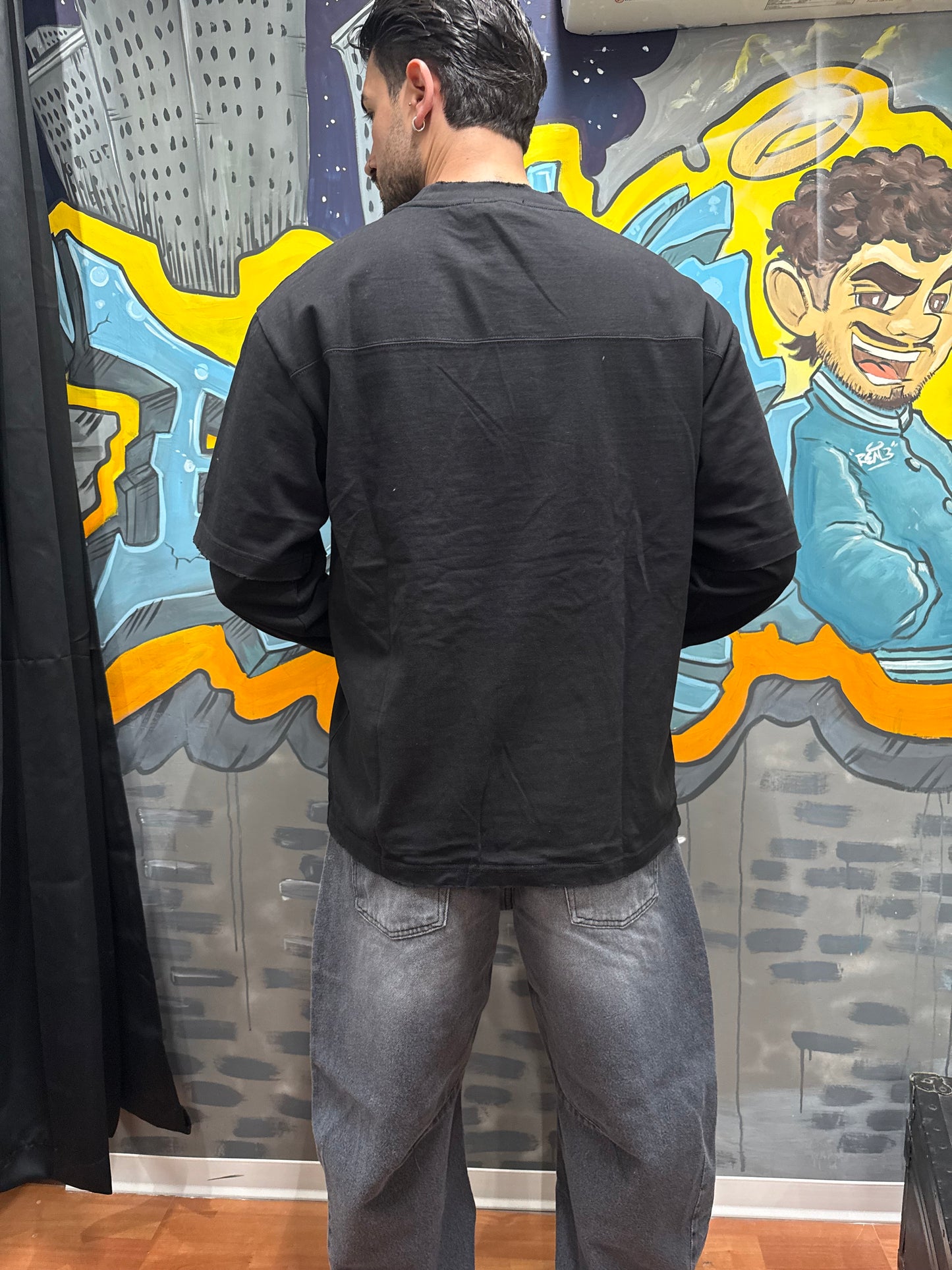 T-SHIRT DOUBLE SLEEVE NERA