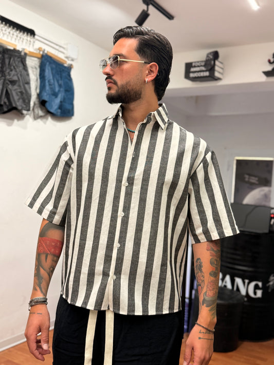 CAMICIA MAIORI CROP NERA