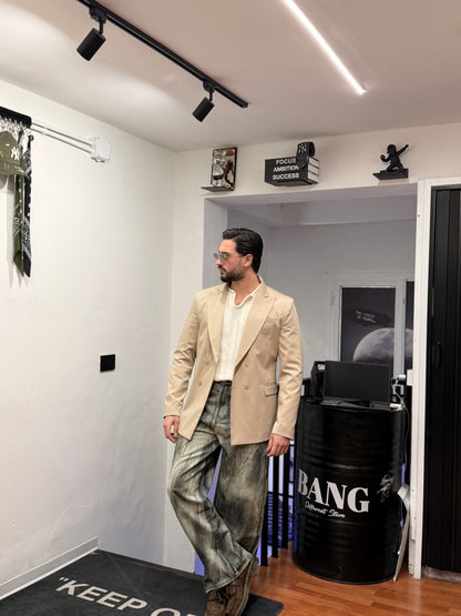 GIACCA DOPPIO PETTO BEIGE