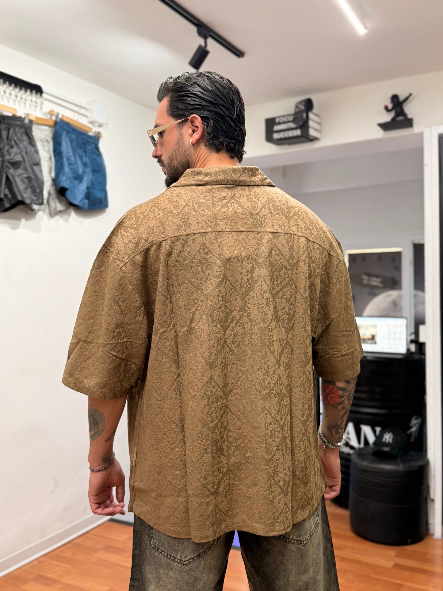 CAMICIA OVER TABACCO