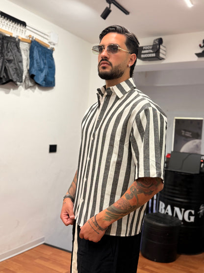 CAMICIA MAIORI CROP NERA