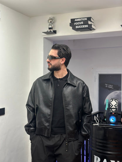 JACKET ZIP CROP  NERO