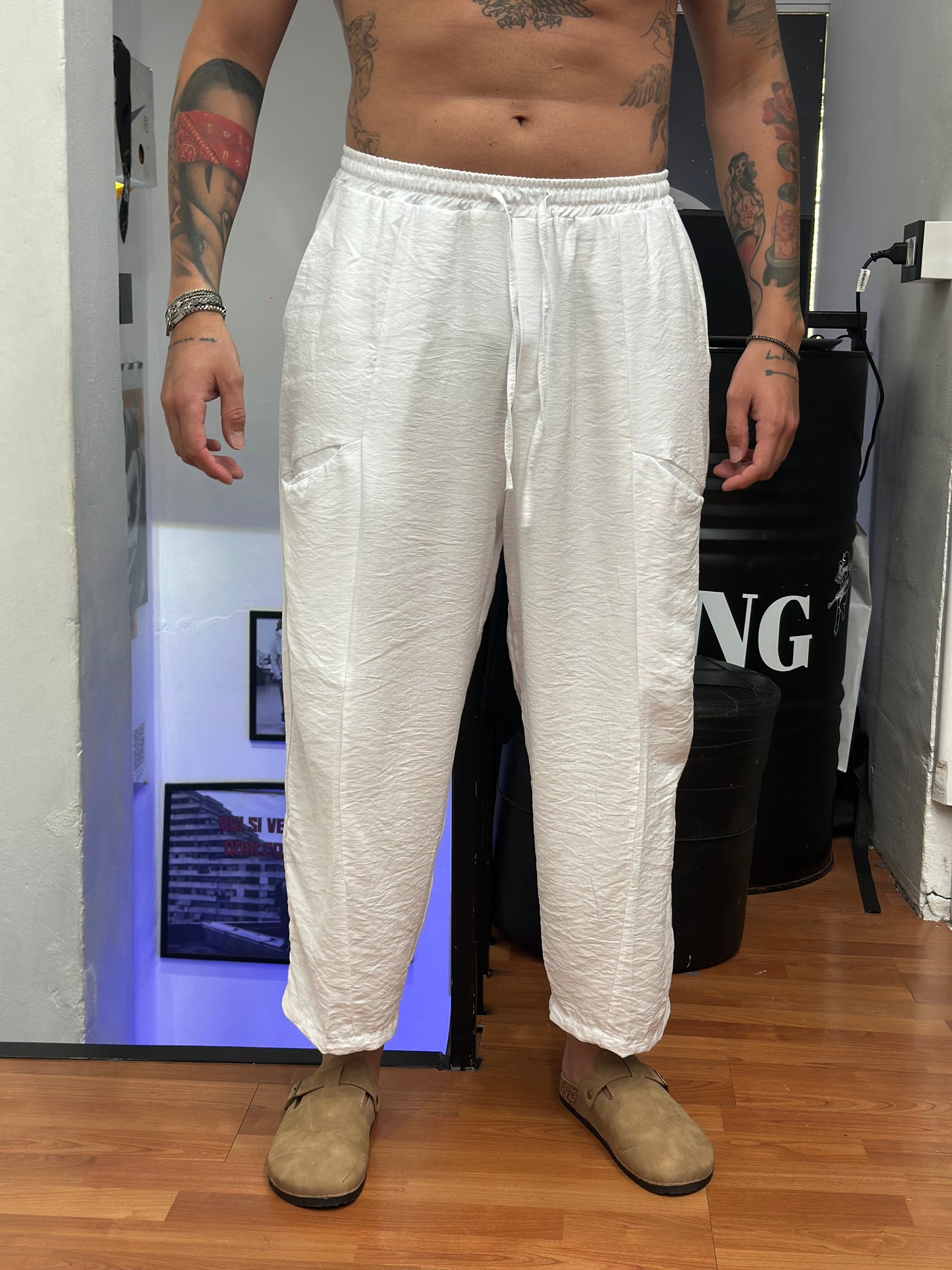 COORDINATO TALUM BIANCO IN LINO