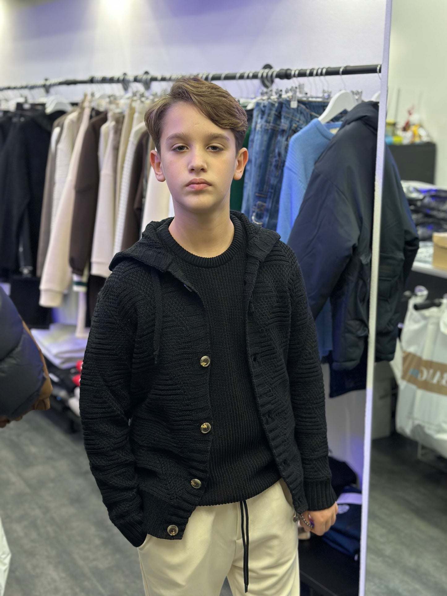 CARDIGAN MOD. MONTGOMERY NERO