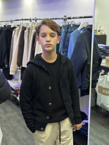 CARDIGAN MOD. MONTGOMERY NERO