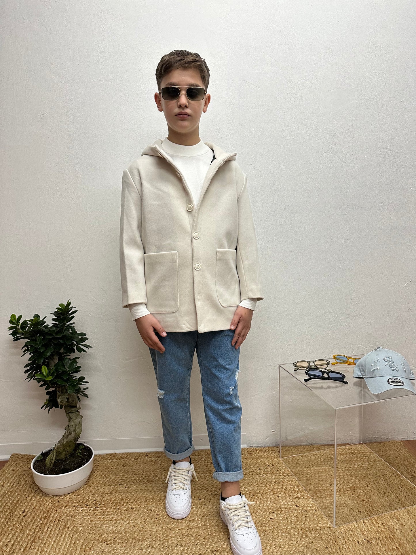 CAPPOTTO CON CAPPUCCIO 3 COLORI DISPONIBILI