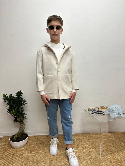 CAPPOTTO CON CAPPUCCIO 3 COLORI DISPONIBILI