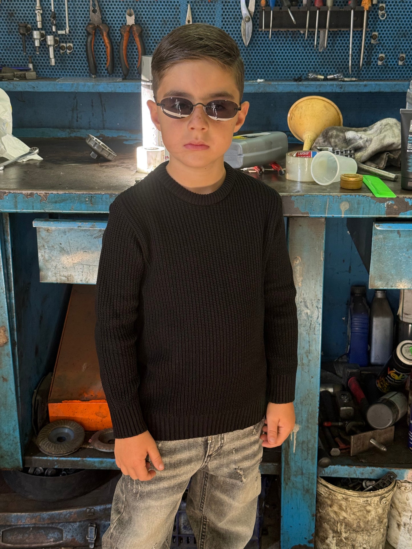 MAGLIONE NERO THE BROTHERS