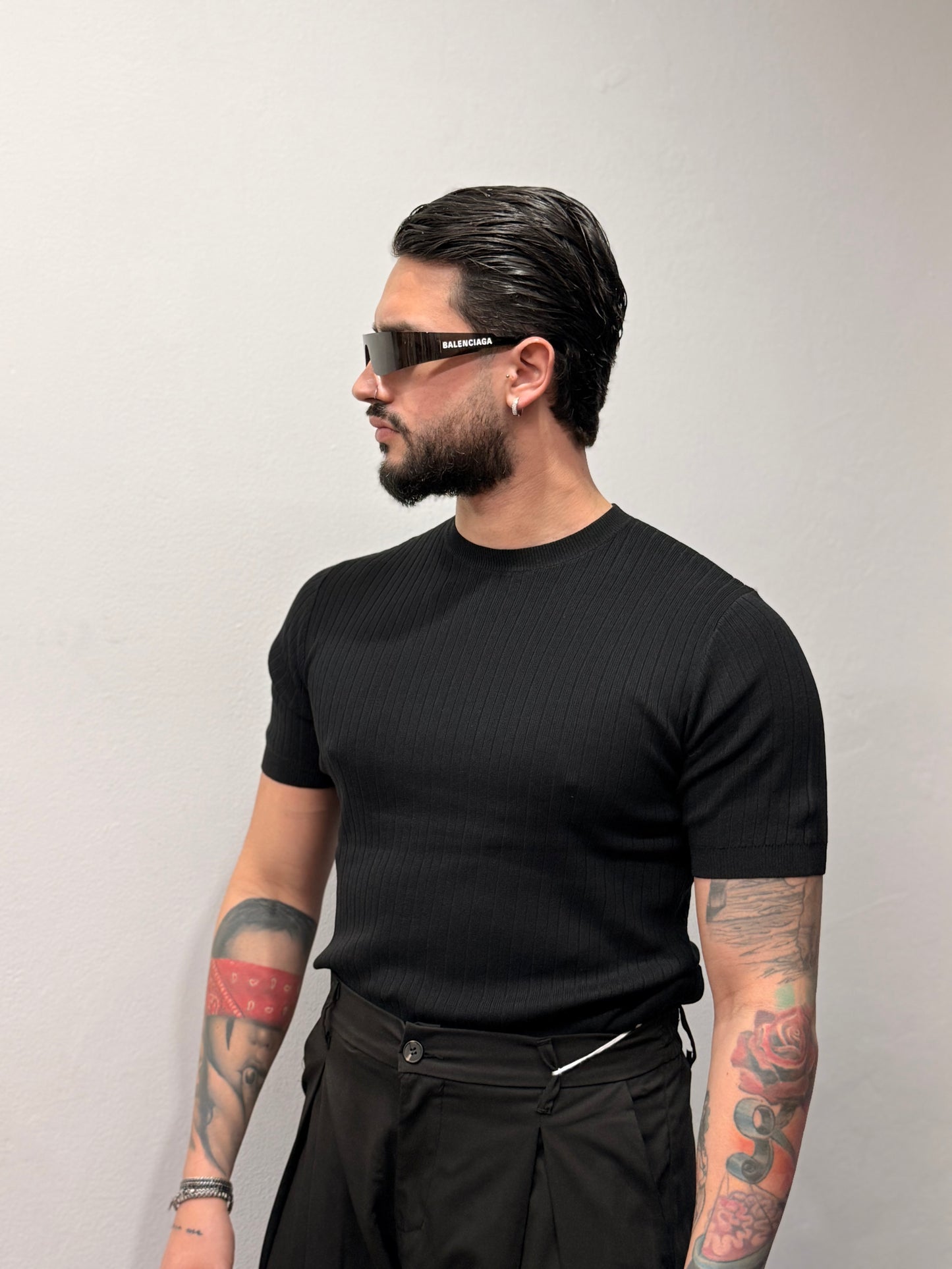 T-SHIRT FILO A COSTE NERA