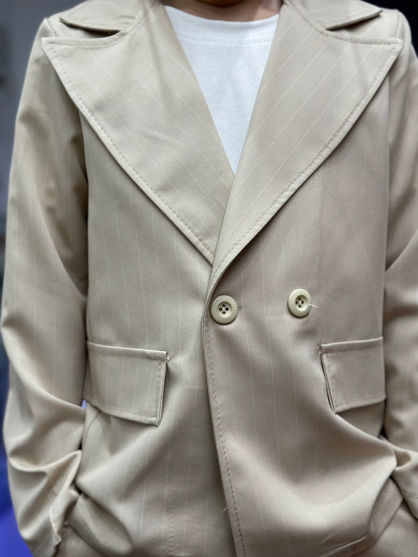 COORDINATO DOPPIO PETTO BEIGE