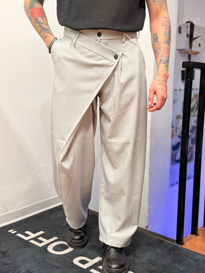 PANT JAPANE DOPPIA ABBOTTONATURA GRIGIO