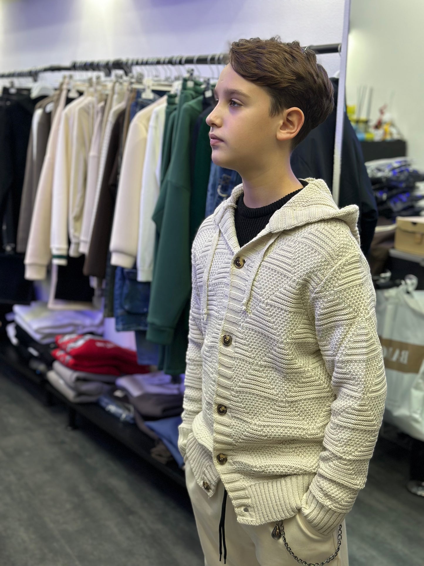 CARDIGAN MOD. MONTGOMERY BEIGE