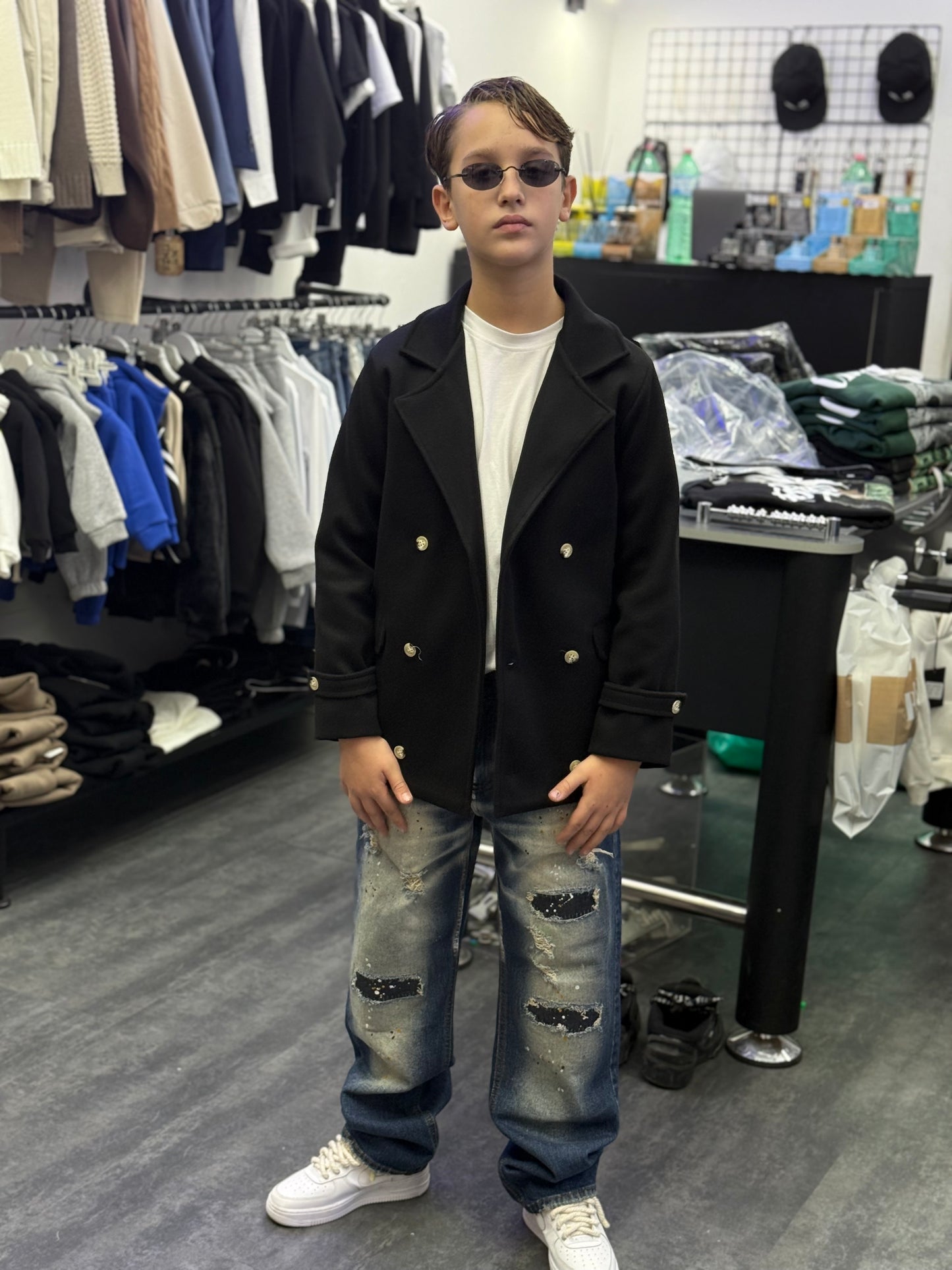 CAPPOTTO DOPPIO PETTO NERO