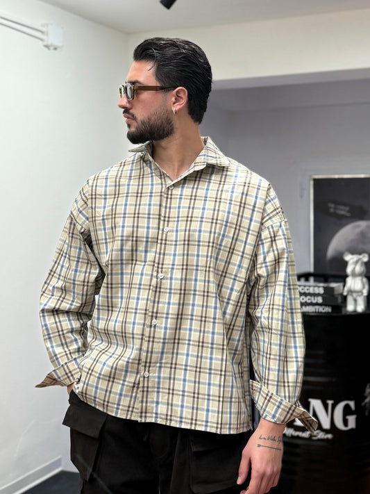 CAMICIA CROP A QUADRI