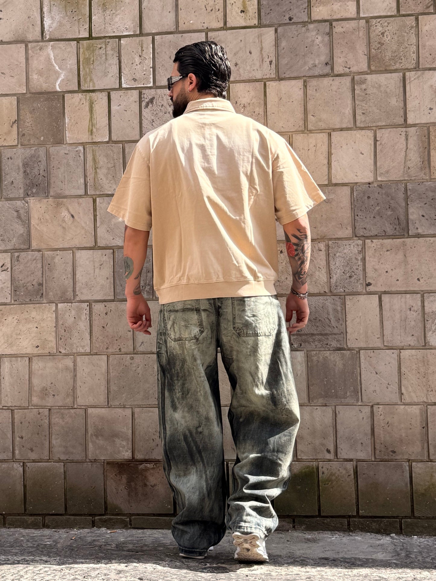 POLO CROP SLAVATA BEIGE