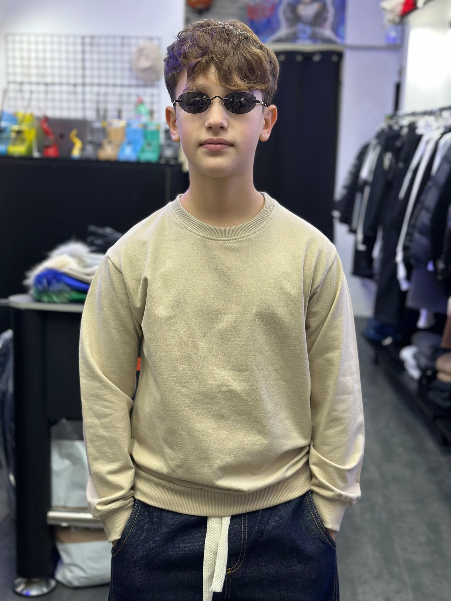 FELPA GIROCOLLO BEIGE