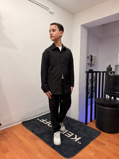 COORDINATO GESSATO NERO