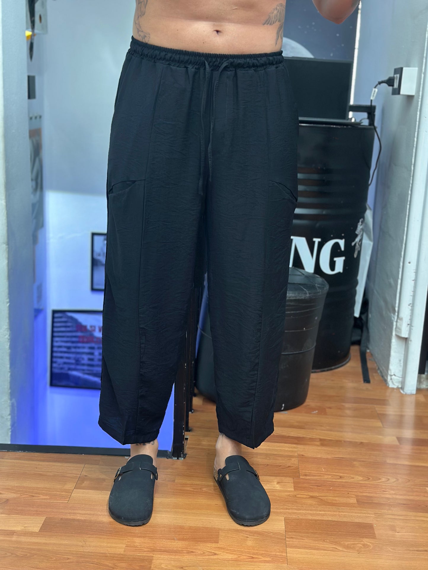 COORDINATO TALUM NERO IN LINO