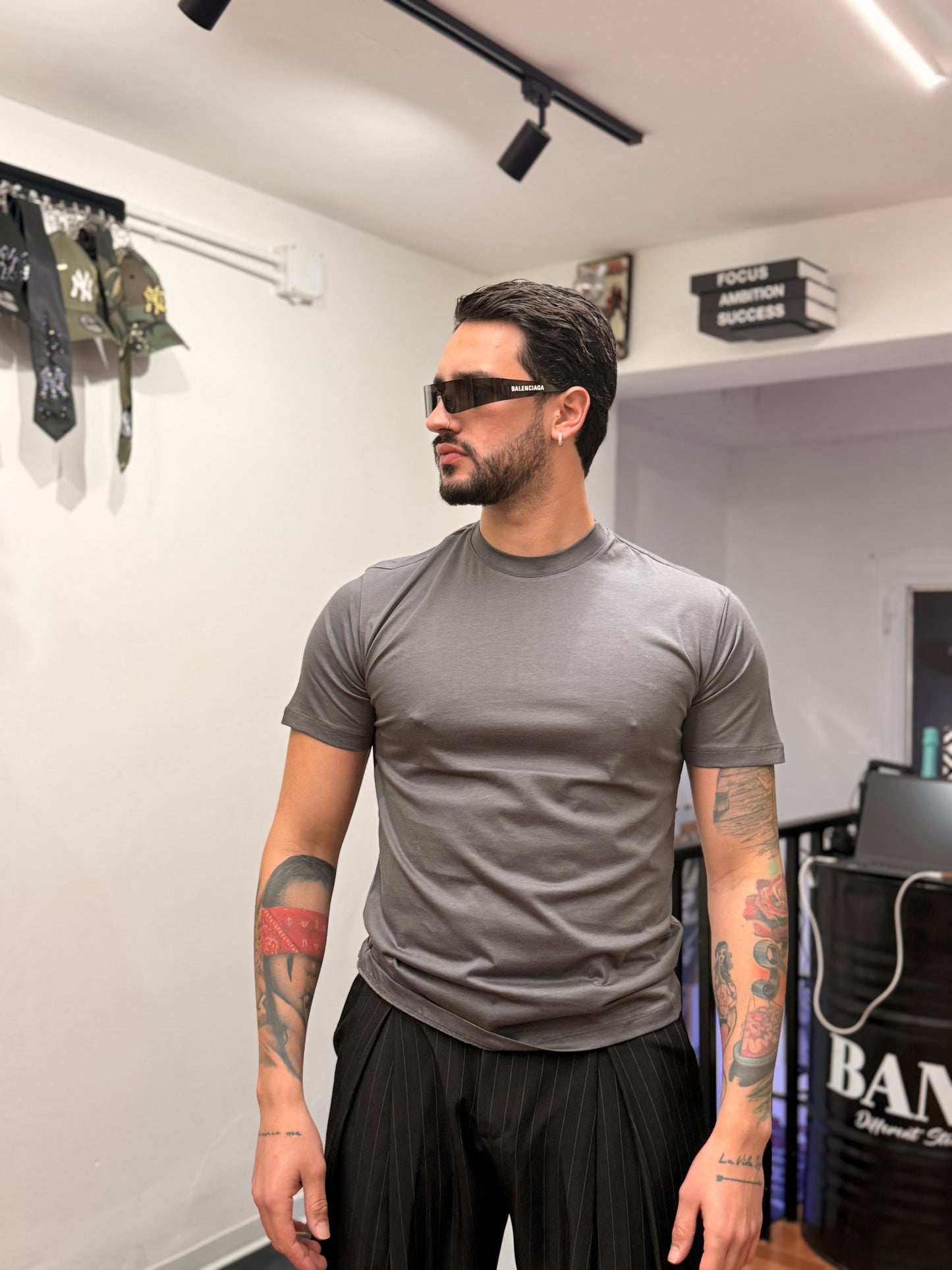 T-SHIRT FILO DI SCOZIA GRIGIA