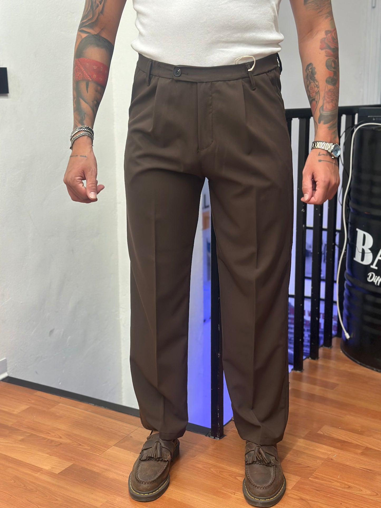 PANTALONE FONDO LARGO MORO