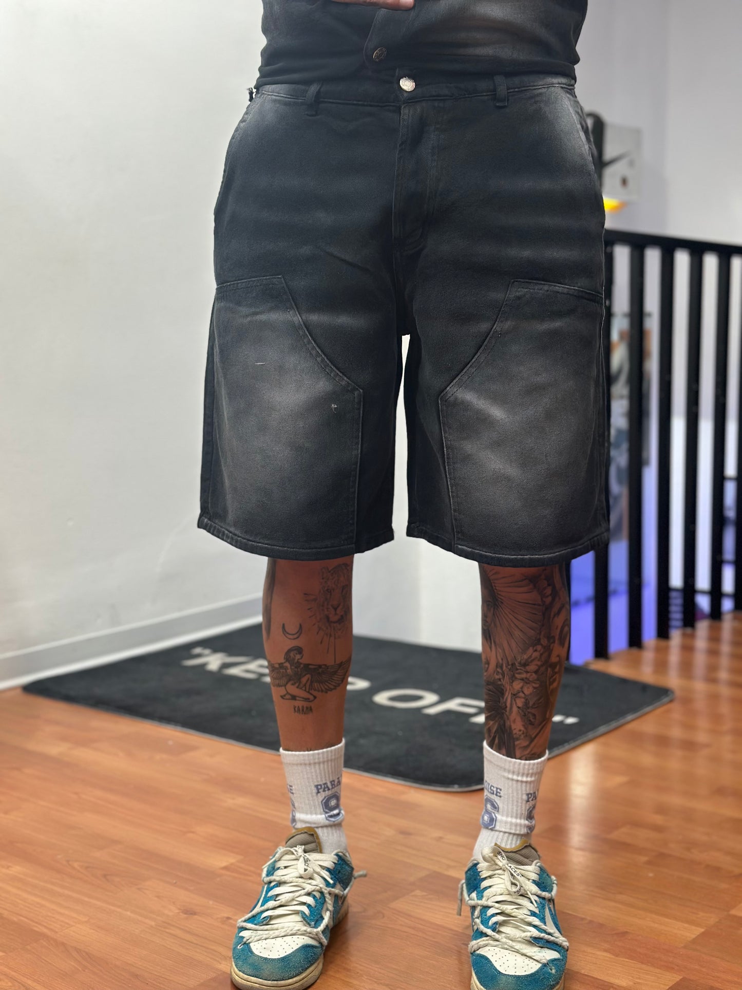 COORDINATO SLAVATO IN DENIM NERO