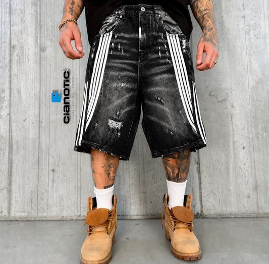 SHORT JEANS STRIPES