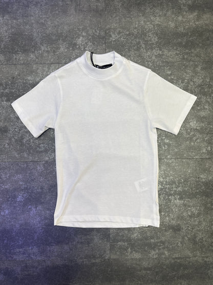 T-SHIRT MEZZO COLLO BIANCA