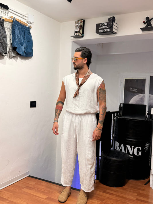 COORDINATO TALUM BIANCO IN LINO
