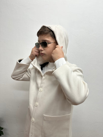 CAPPOTTO CON CAPPUCCIO 3 COLORI DISPONIBILI