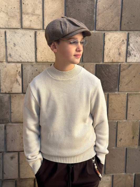 MAGLIONE MEZZO COLLO BEIGE