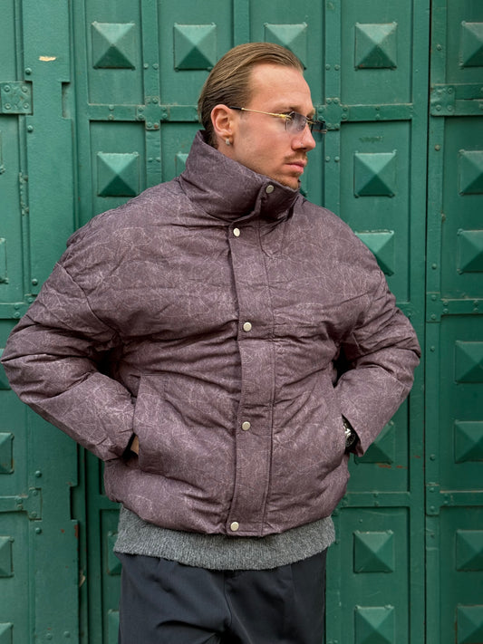 PUFFER MARMORIZATO GRIGIO