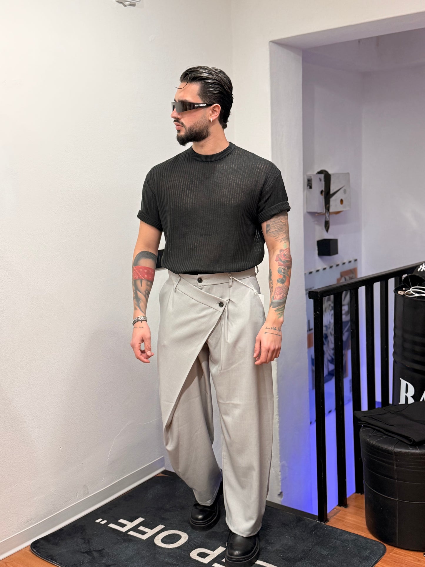 PANT JAPANE DOPPIA ABBOTTONATURA GRIGIO