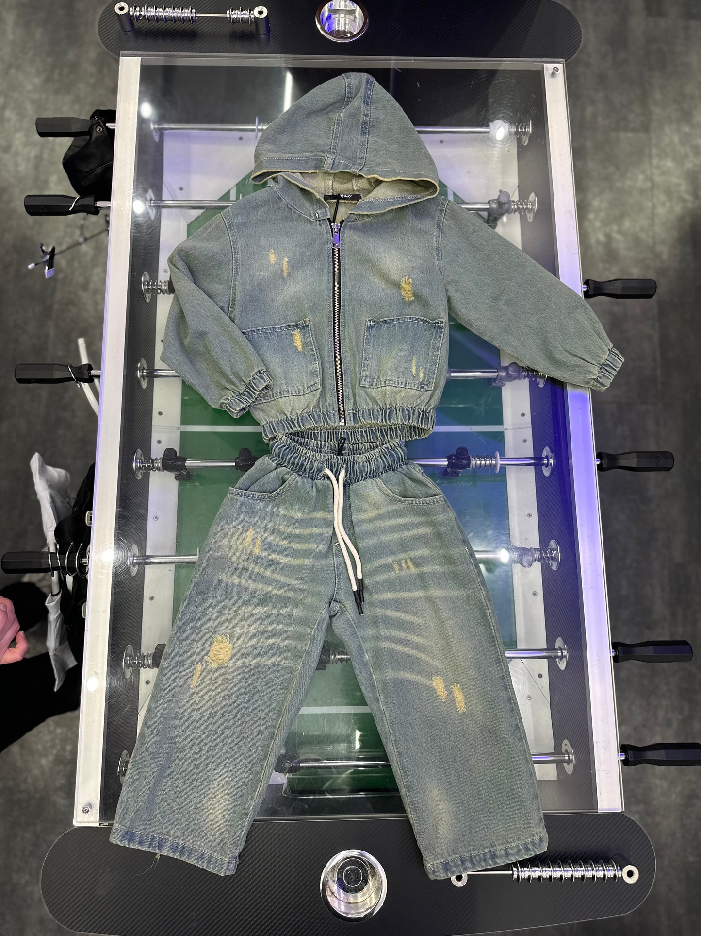 COORDINATO IN DENIM SABBIATO